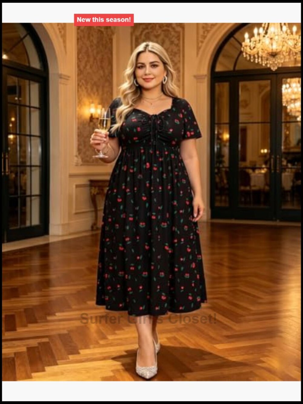 Plus Size Maxi Dress Sweetheart Neck Summer Boho Short Sleeve A-Line Empire - Picture 2 of 7